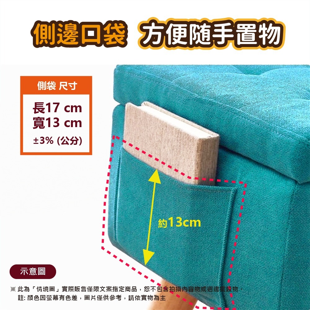 【VENCEDOR】實木沙發收納椅 簡約布工藝 多功能 收納凳 方形凳 儲物換鞋椅 矮凳 置物凳 台灣桃園貨499免運-細節圖8