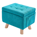 掀蓋收納凳(中)-湖藍