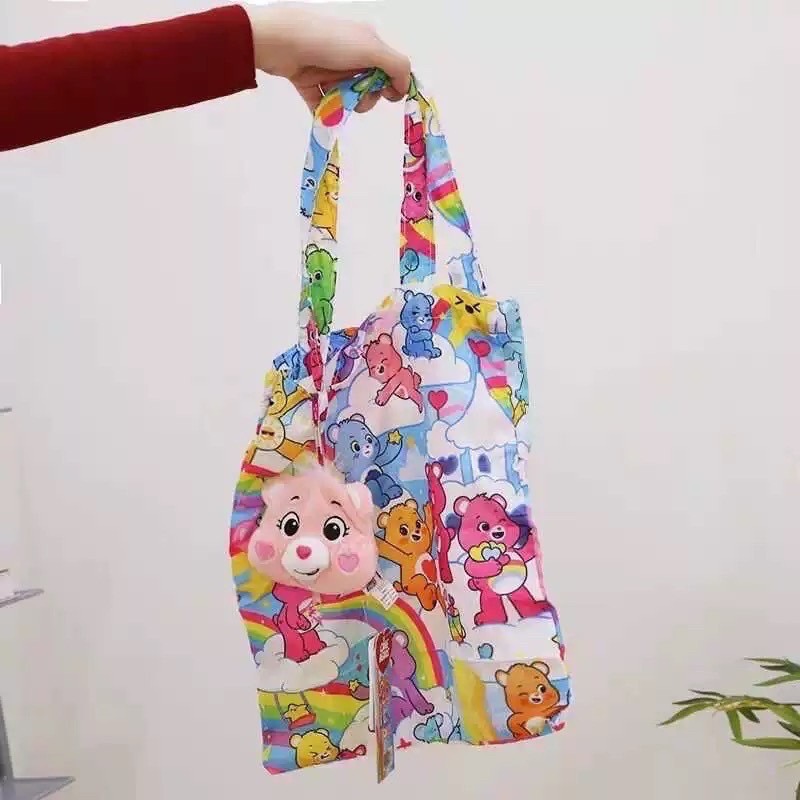 Carebears 彩虹熊 絨毛掛飾購物袋 5款-細節圖4