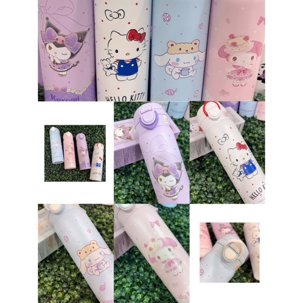 【正版Sanrio】三麗鷗雙飲保溫杯 500ml｜316不鏽鋼 彈蓋防誤按 大人小孩適用-細節圖2