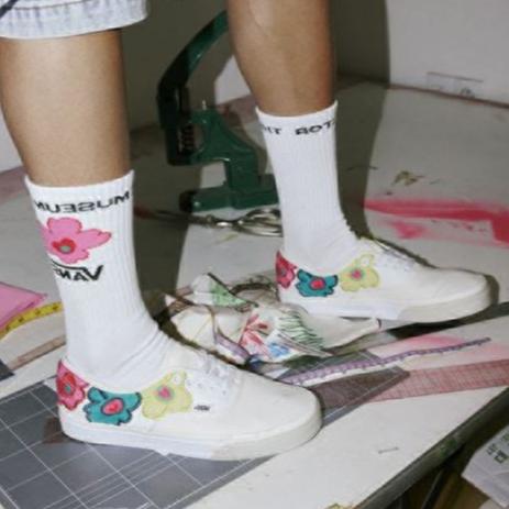 [unclev1966] 代購 Vans x The Museum Visitor Korea 聯名 俏皮 塗鴉 滑板鞋-細節圖4