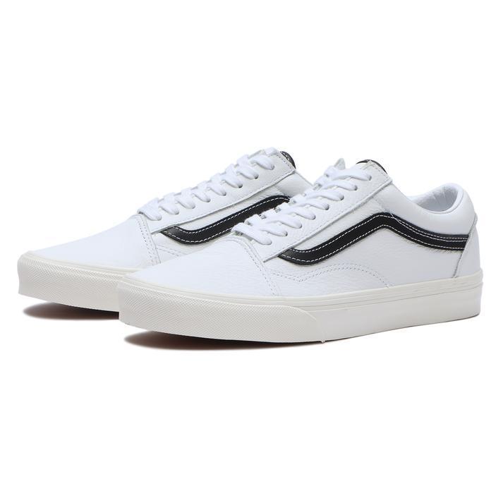 [unclev1966] Vans Old Skool 白色 皮革 黑線 百搭 休閒 滑板鞋 男女款-細節圖2