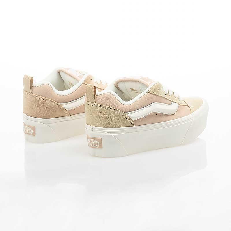 [unclev1966] Vans Knu Skool Stack 淺粉 褐色 超厚底 滑板 增高 百搭 麵包鞋-細節圖3