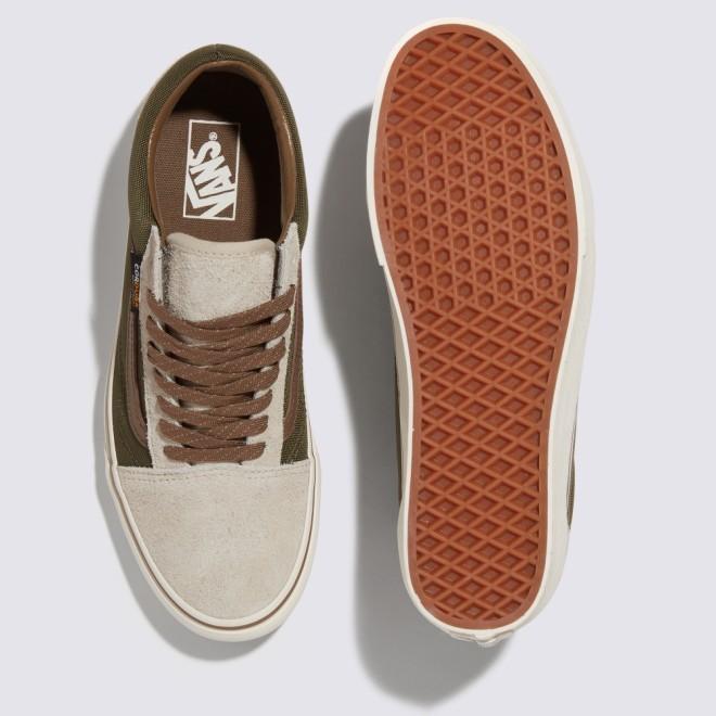 [unclev1966] Vans Old Skool X Cordura 咖啡 墨綠 拼接 工裝 秋冬款 百搭 滑板鞋-細節圖3