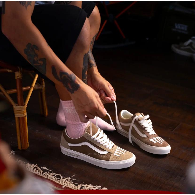 [unclev1966] Vans Old Skool X  Mark SBTG 褐色 爪子 聯名 百搭 滑板鞋-細節圖3
