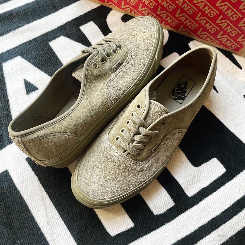 [unclev1966] 代購 Vans Classic Authentic 麂皮 橄欖綠 工裝 軍裝 滑板鞋-細節圖3
