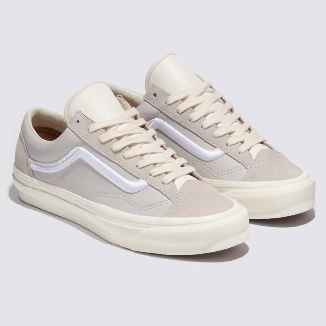 [unclev1966] Vans Premium Old Skool 36 白色 淺灰 拼接 滑板鞋 男女款-細節圖2