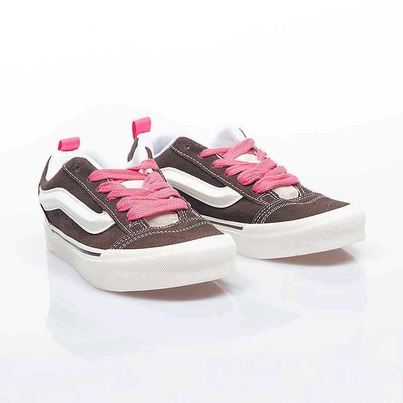 [unclev1966] Vans Knu Skool 褐色 咖啡 粉色 麂皮 麵包鞋 滑板鞋-細節圖2