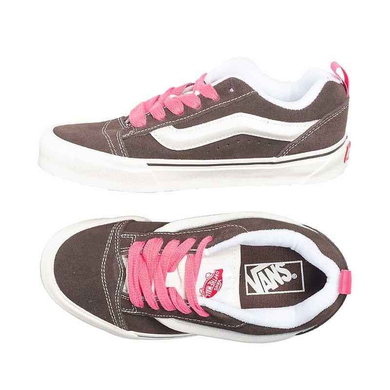 [unclev1966] Vans Knu Skool 褐色 咖啡 粉色 麂皮 麵包鞋 滑板鞋-細節圖3