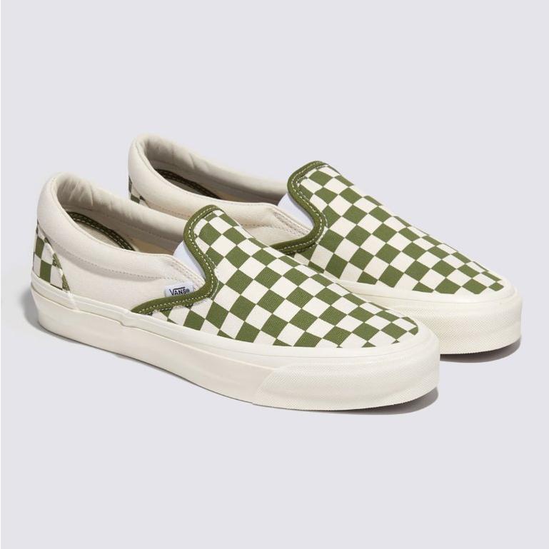 [unclev1966] Vans Premium Slip-on 草綠 淺綠 棋盤格 春夏 懶人鞋 滑板鞋-細節圖2