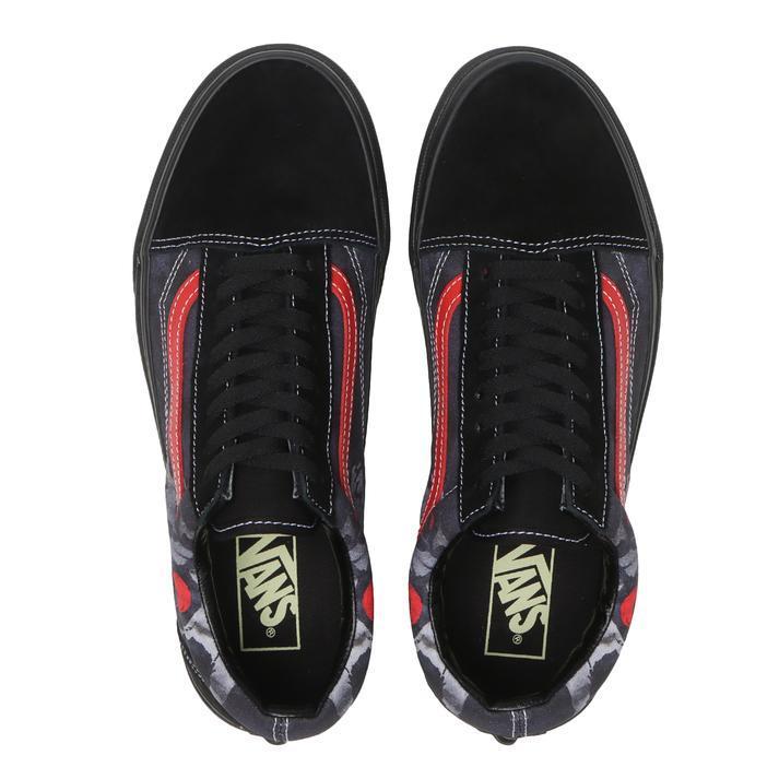 [unclev1966] 代購 Vans Old Skool X Halloween 黑紅 骷髏 萬聖節 滑板鞋-細節圖3