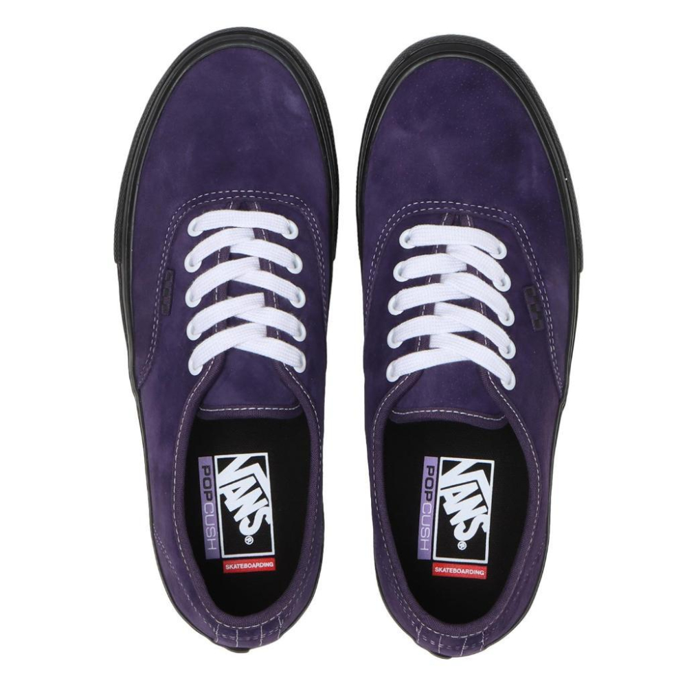 [unclev1966] 代購 Vans Skate Authentic 紫色 深紫 麂皮 單色 百搭 滑板鞋-細節圖3