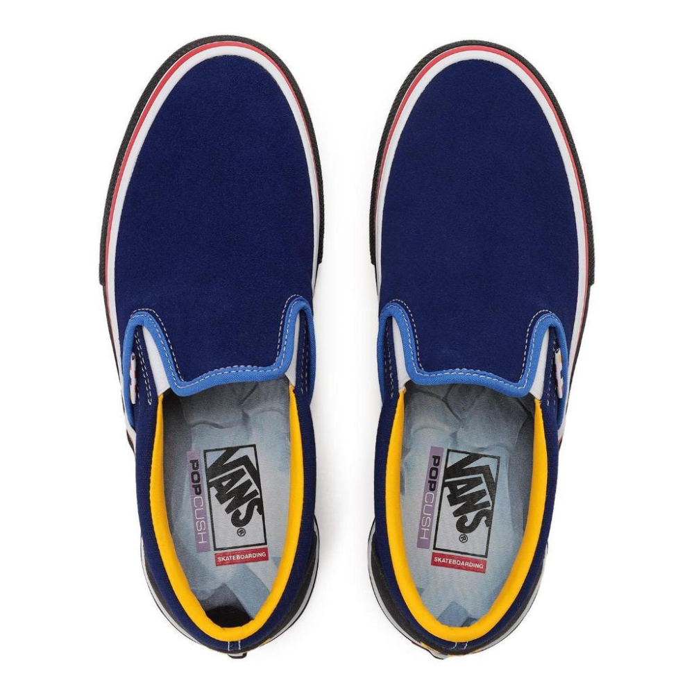 [unclev1966] Vans Skate Slip-On X Pa＇din Musa 藍黃 聯名 懶人鞋 滑板鞋-細節圖3