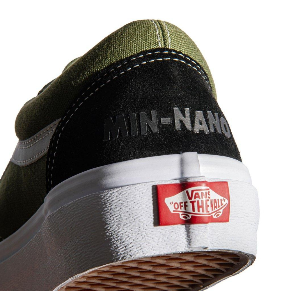 [unclev1966] 代購 Vans Old Skool x MIN-NANO 軍綠 拼接 工裝 軍裝 聯名 滑板鞋-細節圖3