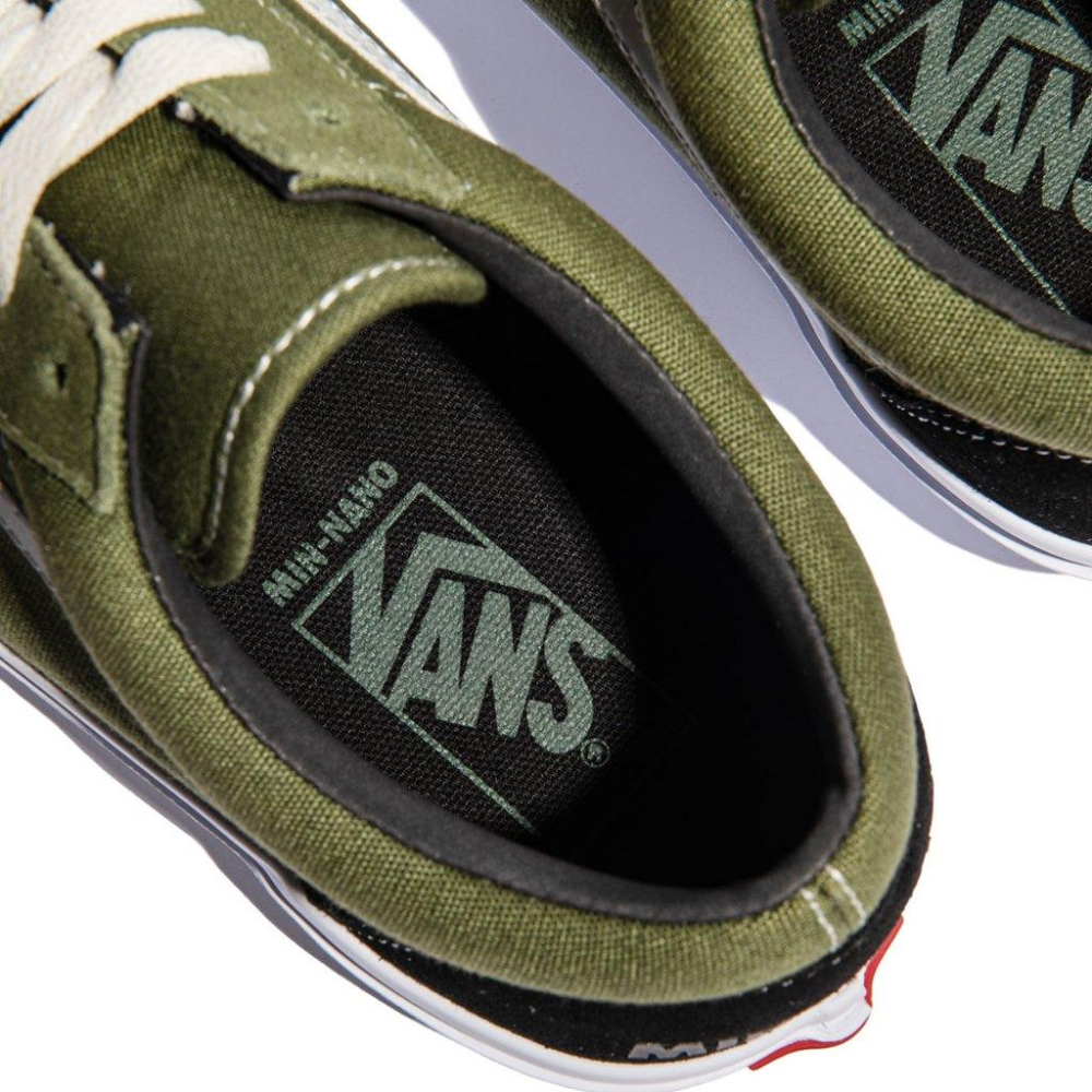 [unclev1966] 代購 Vans Old Skool x MIN-NANO 軍綠 拼接 工裝 軍裝 聯名 滑板鞋-細節圖4