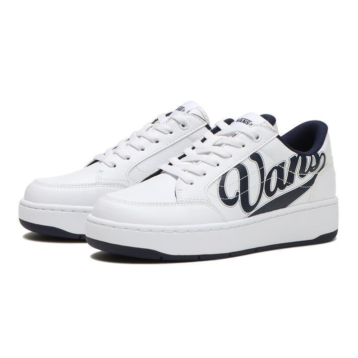 [unclev1966] Vans CANORA LOGO PLT 日線 洋基配色 藍色 LOGO 白鞋 板鞋 百搭款-細節圖2