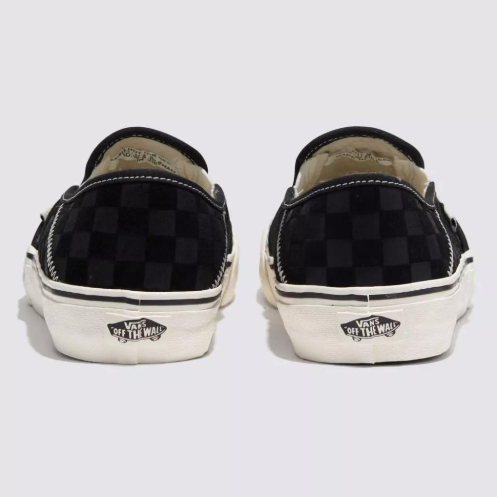 [unclev1966] 代購 Vans Knu Slip-On VR3 SF 黑色 棋盤格 內襯羔羊毛 保暖 滑板鞋-細節圖3