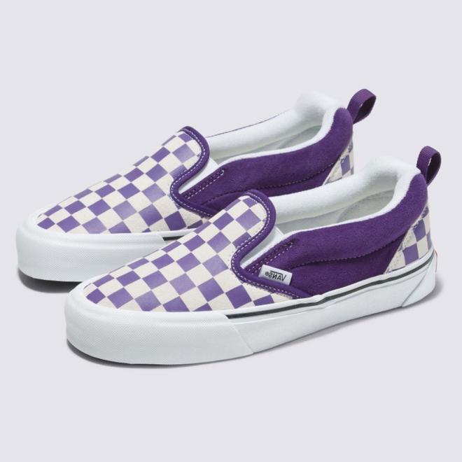 [unclev1966] Vans Knu Slip-on 紫色 紫羅蘭 棋盤格 懶人鞋 麵包鞋 日系 滑板鞋-細節圖3