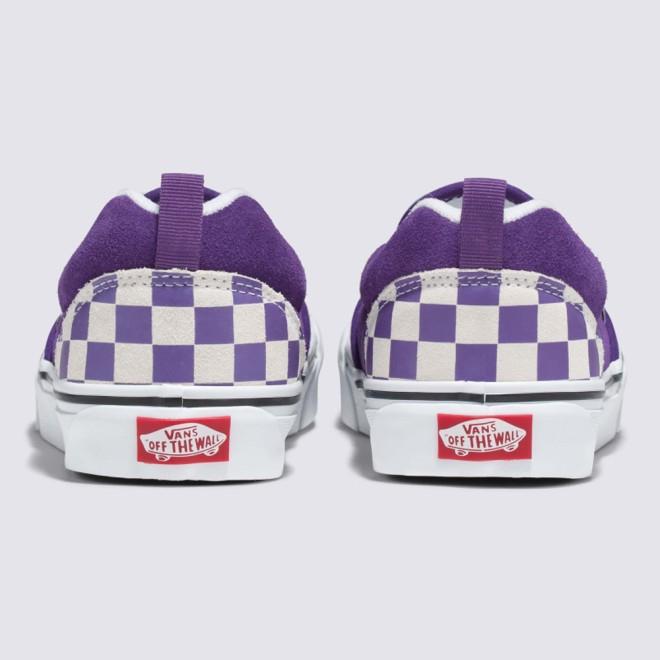 [unclev1966] Vans Knu Slip-on 紫色 紫羅蘭 棋盤格 懶人鞋 麵包鞋 日系 滑板鞋-細節圖5