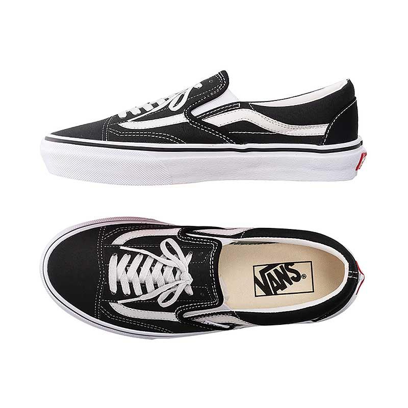 [unclev1966] Vans Slip-on V.EFCT 黑白 基本款 懶人鞋 鞋帶 休閒 百搭 滑板鞋-細節圖3