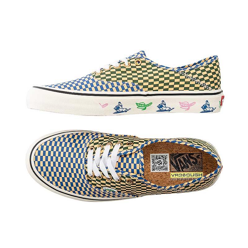 [unclev1966] Vans Authentic VR3 SF 黃藍 棋盤格 塗鴉 衝浪 軟木塞 嬉皮 滑板鞋-細節圖3