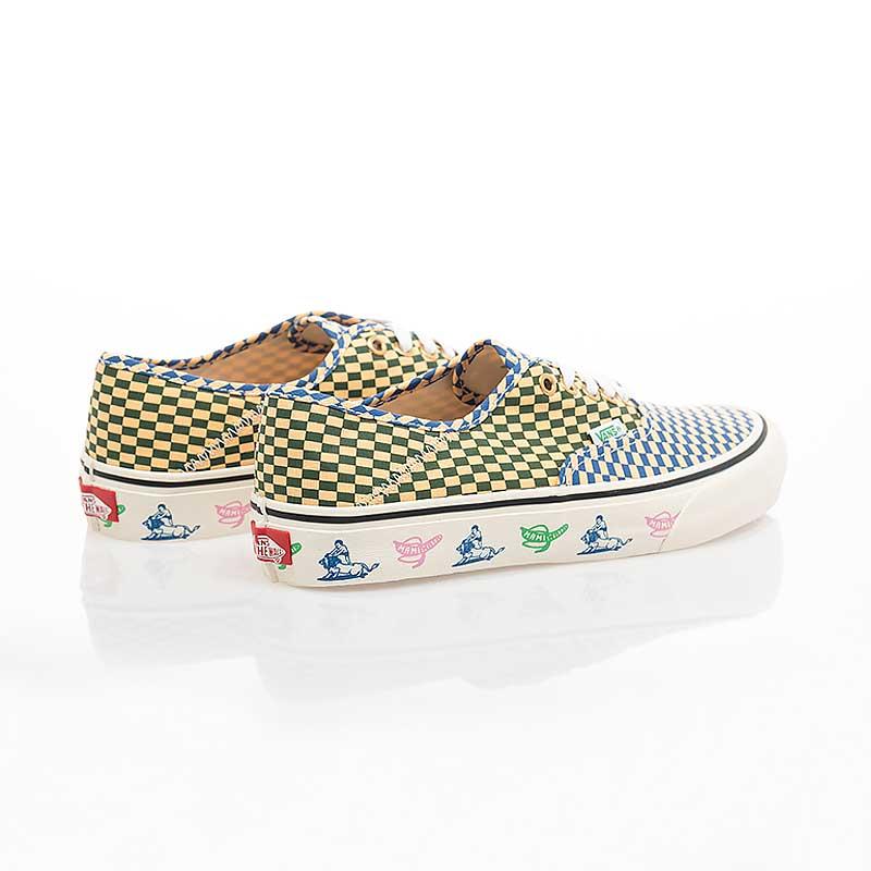 [unclev1966] Vans Authentic VR3 SF 黃藍 棋盤格 塗鴉 衝浪 軟木塞 嬉皮 滑板鞋-細節圖4