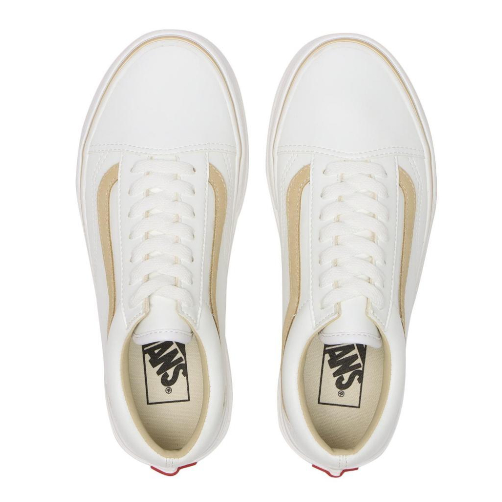 [unclev1966] Vans OLD SKOOL 3SOLE JP 奶茶 白底 厚底增高 日系風 百搭 女孩限定-細節圖4