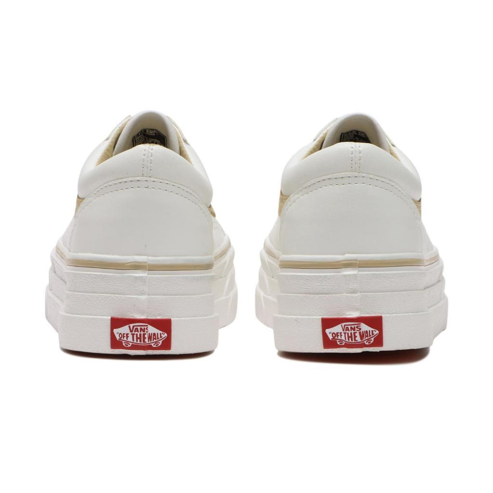 [unclev1966] Vans OLD SKOOL 3SOLE JP 奶茶 白底 厚底增高 日系風 百搭 女孩限定-細節圖5