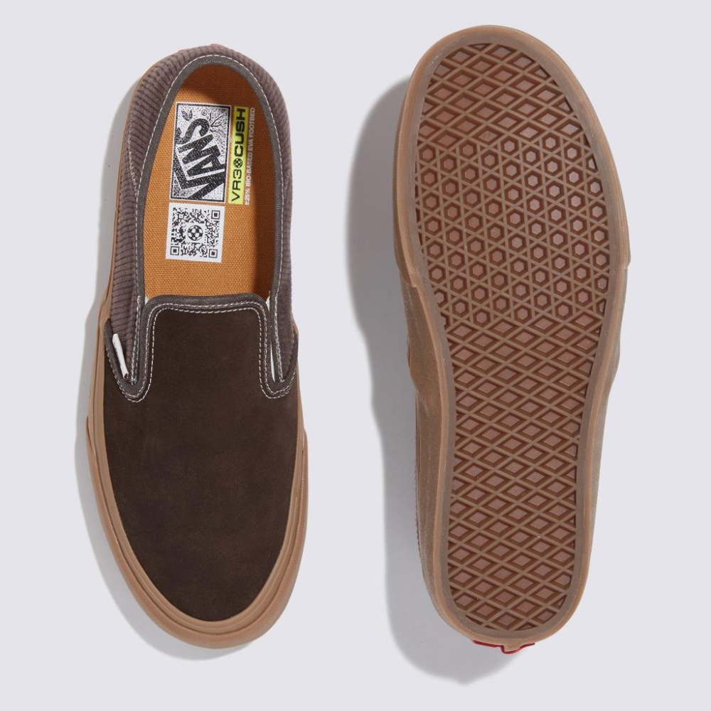 [unclev1966] 代購 Vans Slip-on VR3 SF 咖啡 褐色 燈心絨 秋冬 百搭 休閒 懶人鞋-細節圖3