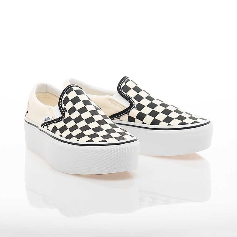 [unclev1966] 代購 Vans CLASSIC SLIP-ON STACKFORM 超厚底 黑白 棋盤格 增高-細節圖2