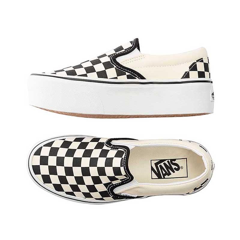 [unclev1966] 代購 Vans CLASSIC SLIP-ON STACKFORM 超厚底 黑白 棋盤格 增高-細節圖4