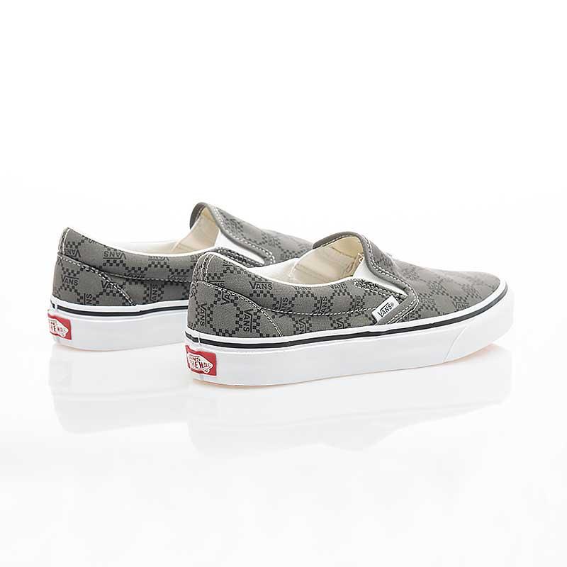 [unclev1966] Vans Classic Slip-On 灰色 滿版LOGO 懶人鞋 滑板鞋 男女款-細節圖4