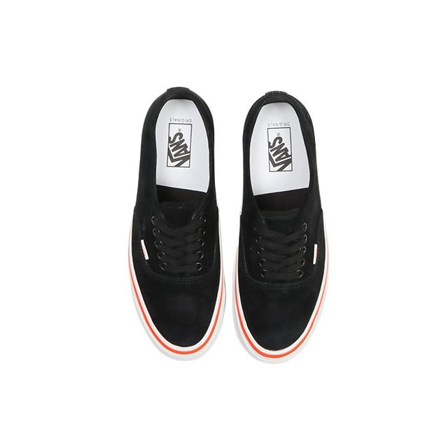 [unclev1966] 代購 Vans Vault Og Authentic Lx 黑色 橘線 豬皮 麂皮 滑板鞋-細節圖3