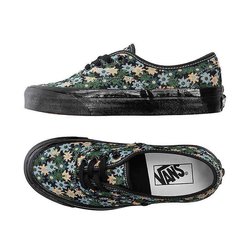 [unclev1966] Vans Authentic 44 DX 安納海姆 小碎花 花朵 黑身 日系 俏皮 可愛 滑板-細節圖2