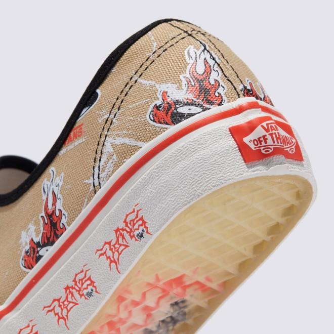 [unclev1966]代購 OTW X VANS X OKEH Authentic 卡其 火焰 唱片 果凍底 滑板鞋-細節圖6