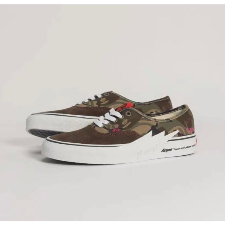 [unclev1966] 代購 Vans X Aape 聯名 猿人 迷彩 23FW 銀狼 閃電 低筒/高筒 滑板鞋-細節圖2