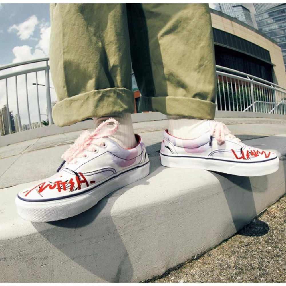 [unclev1966] 代購 Vans Classic Era 白色 塗鴉 藝術家 聯名 亞洲限定-細節圖2