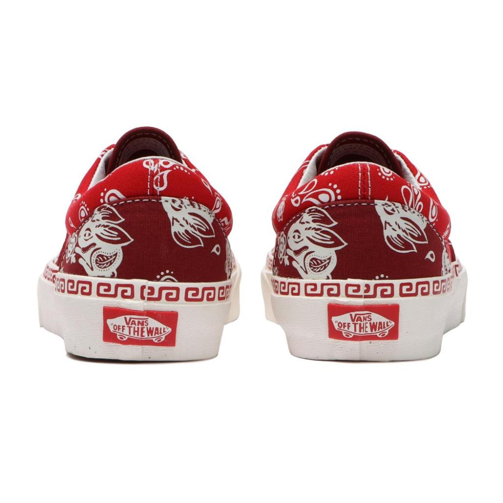 [unclev1966] Vans Era X CNY 兔年 新年 聯名 紅色 圖騰 拼接 滿版 滑板鞋 男女款-細節圖4