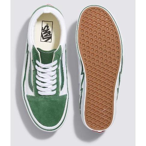 [unclev1966] 代購 Vans Old Skool Bolt Old Skool 軍綠色 閃電 老學校 滑板鞋-細節圖3