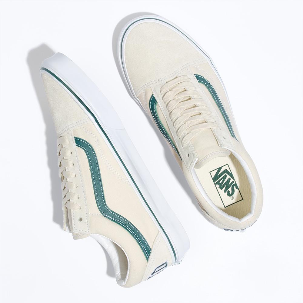 [unclev1966] Vans X Team Wellness Old Skool 米白 綠線 聯名 滑板鞋-細節圖4