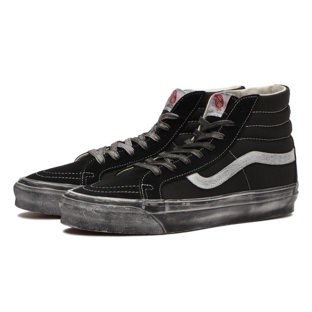 [unclev1966] 代購 Vans Vault Og Sk8-Hi Lx X STRESSED 仿舊 黑白 高筒-細節圖2