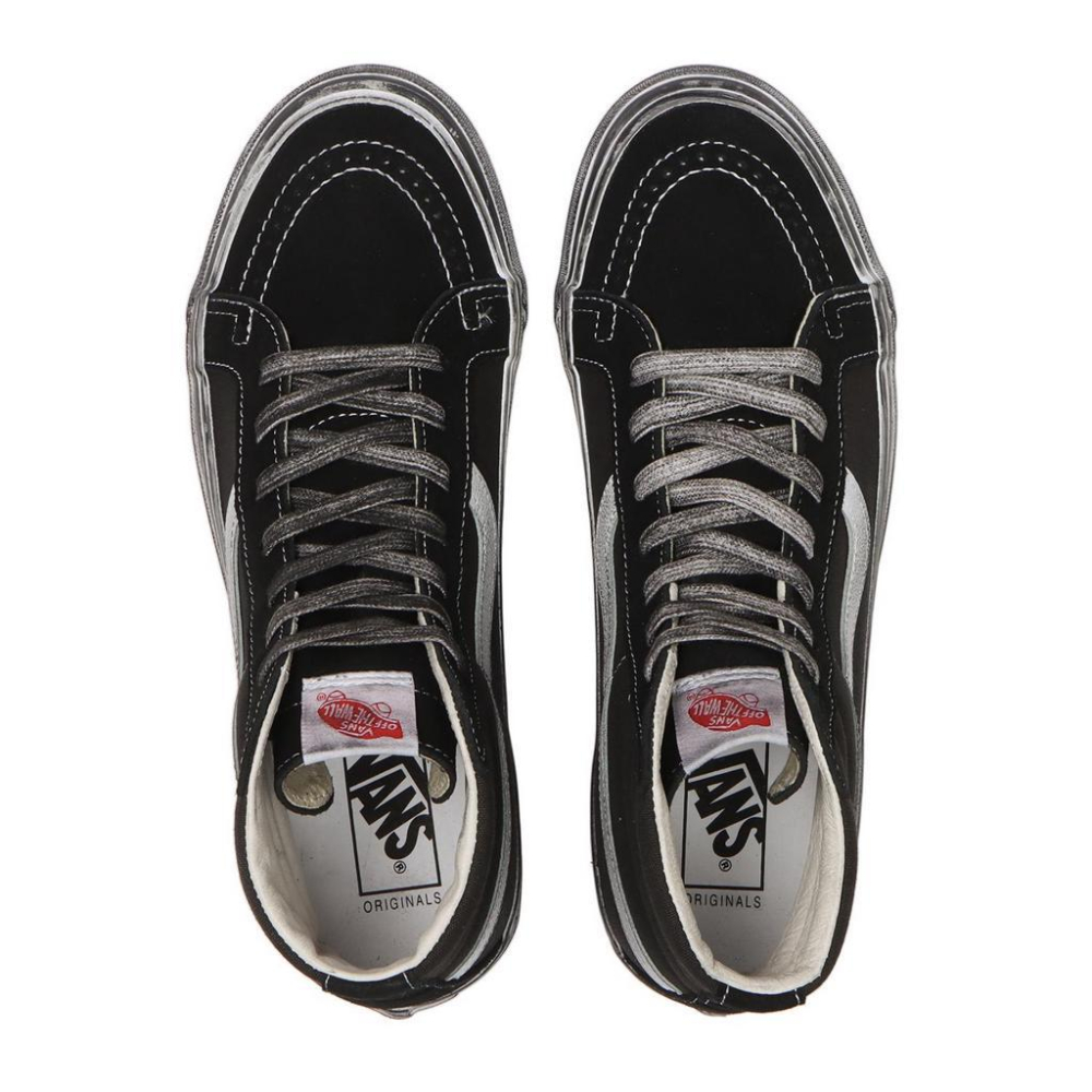 [unclev1966] 代購 Vans Vault Og Sk8-Hi Lx X STRESSED 仿舊 黑白 高筒-細節圖3