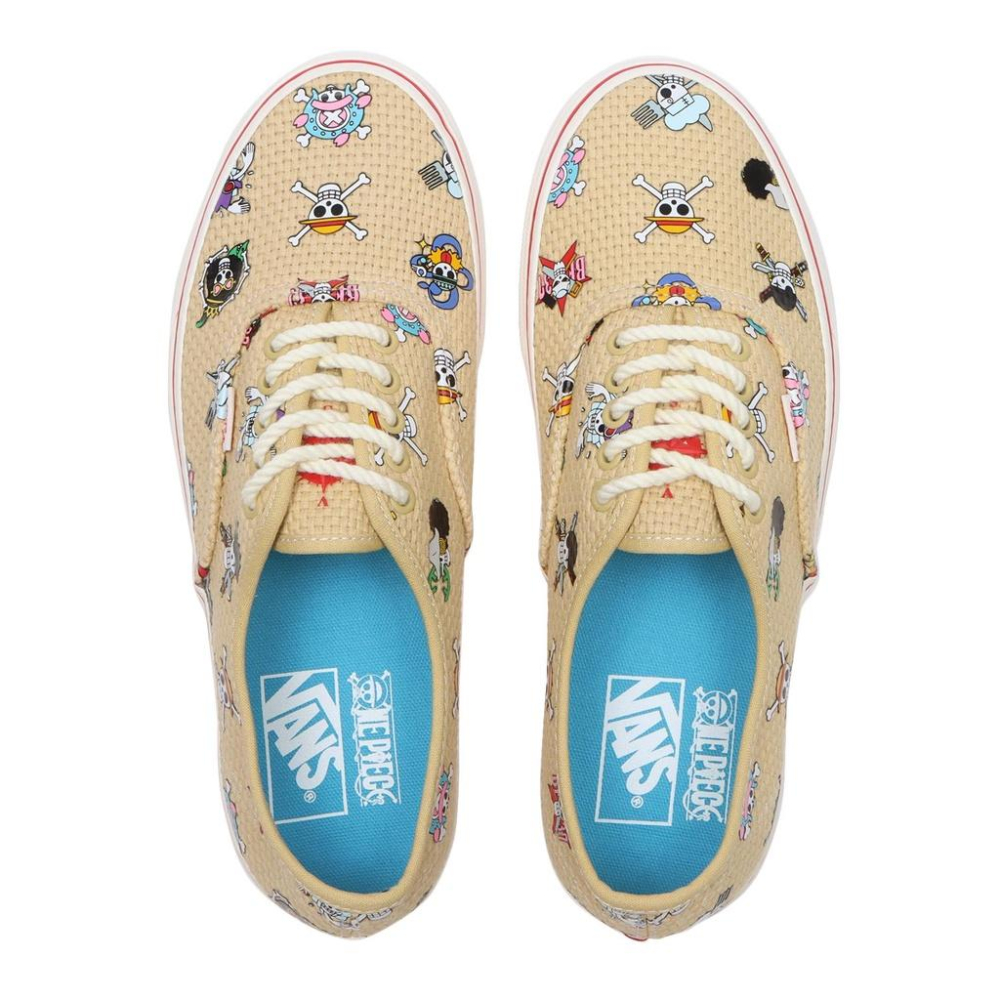 [unclev1966] Vans Authentic X One Piece 海賊王 聯名 船徽 米黃 滑板 男女款-細節圖3