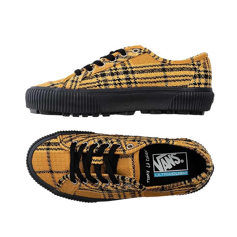 [unclev1966] Vans DELRIDGE SF STYLE 23 厚底 鬆餅底 黃色 學院 格紋 女生-細節圖4