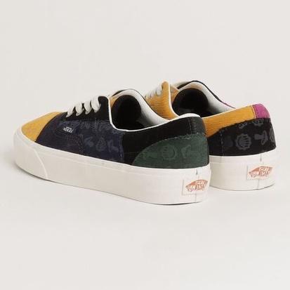 [unclev1966] Vans Era Patchwork 拼接 不對稱 帆布 日系 黃粉黑 滑板鞋 男女款-細節圖2