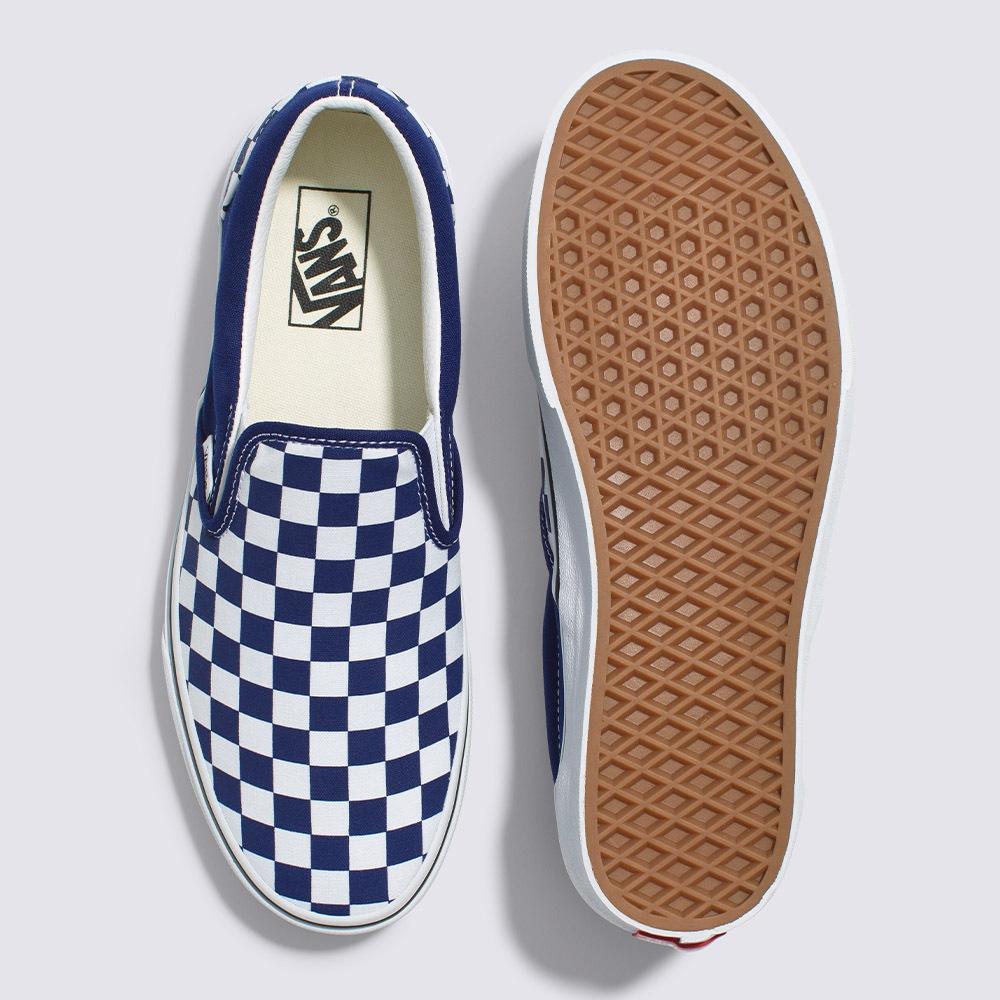 [unclev1966] Vans Classic Slip-On 靛藍色 藍色 棋盤格 懶人鞋 滑板鞋 男女款-細節圖3
