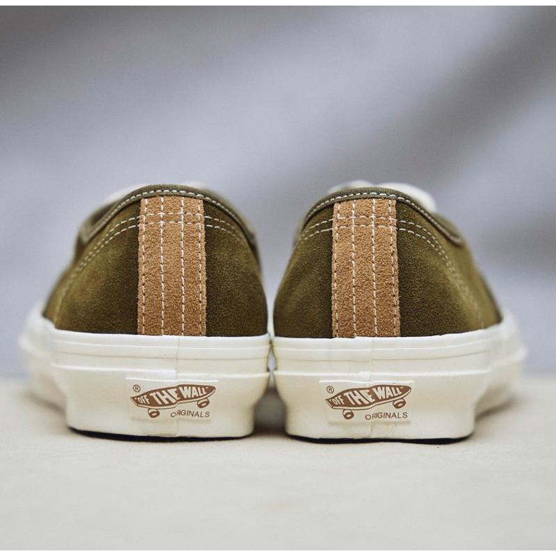 [unclev1966] 代購 Vans Vault Og Authentic Lx 23SS 橄欖綠 麂皮 百搭 滑板-細節圖3