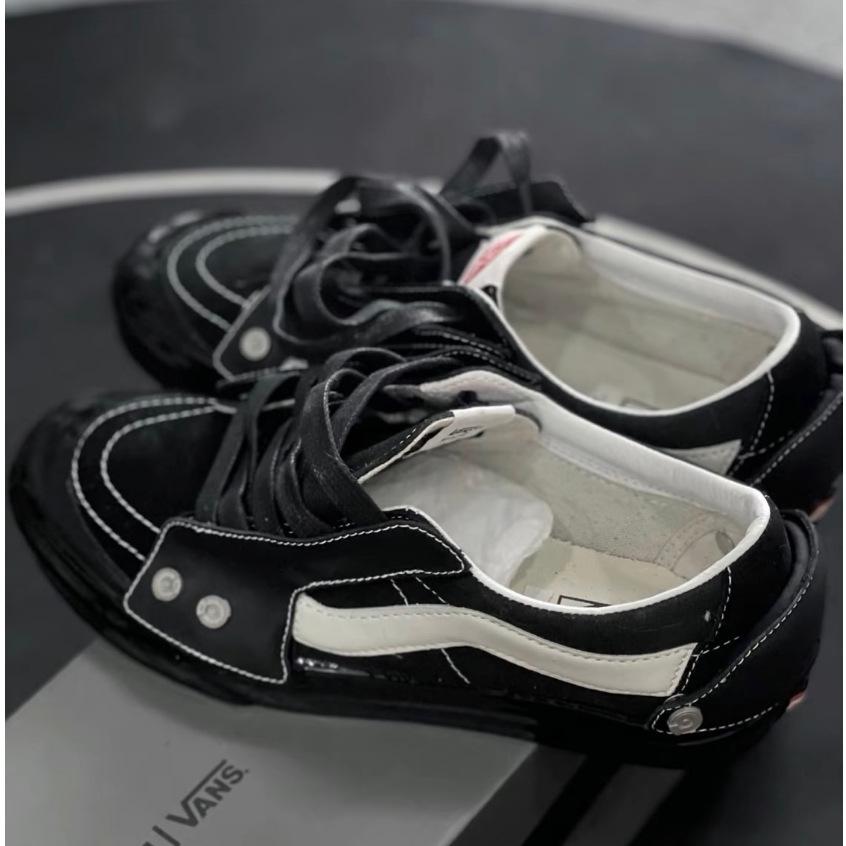[unclev1966] 代購 Vans Sk8-Low X C2H4 黑魂 扣環 拚剪 龐克 嘻哈 滑板鞋-細節圖2