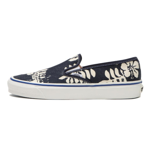 [unclev1966] Vans Slip-ON 48 Deck Dx 海軍藍 水洗藍 花朵 海灘風 春夏 懶人鞋