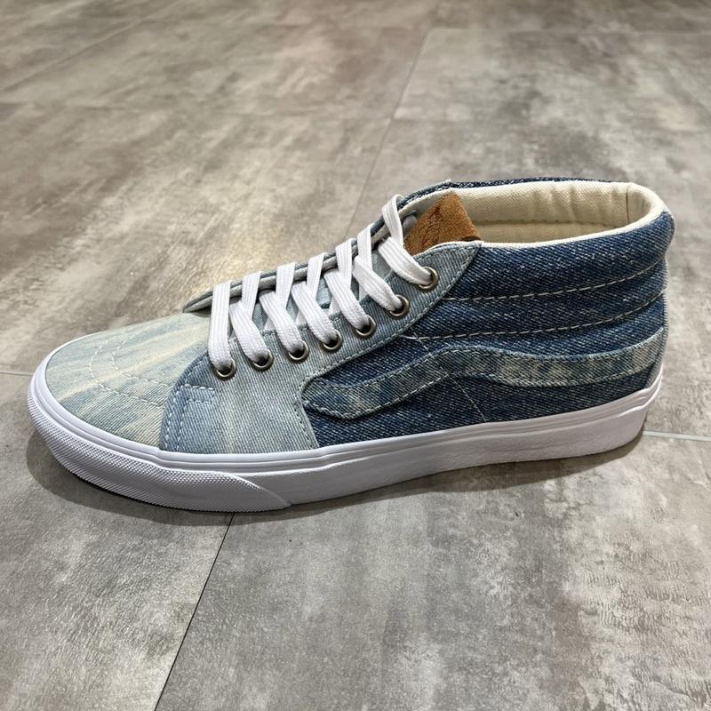 [unclev1966] Vans Style 36/authentic/Sk8-hi 拼接 復古 牛仔藍 水洗風-細節圖4